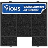 VIOKS 1x Aktivkohlefilter Dunstabzugshaube 230x250x10mm Ersatz für Amica...