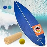 DH FitLife Surfin Balance Board aus Echtholz | Indoor Surfboard mit Rocker Shape...