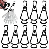 Pluvyze 8 Stück Handschuhhalter Schwarz Handschuhhalter Feuerwehr Mehrzwecks...