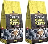 Cocos Grillketts Premium Grillbriketts aus Kokos-Kohle - 20kg - extra Lange...