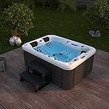 HOME DELUXE - Outdoor Whirlpool - Beach Plus Treppe und Thermoabdeckung - Maße:...