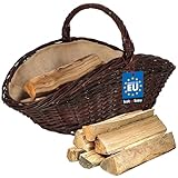 KOTARBAU® Weidenkorb für Brennholz - Holzkorb für Kaminholz - Erntekorb - 64...