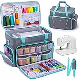 AMOIGEE Nähmaschinenkoffer mit Rädern – Nähmaschinentasche mit abnehmbarem...