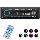 Autoradio Bluetooth 5.0,FM/AM 7 Farben Autoradio mit Bluetooth...