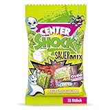Center Shock Sour Mix, 1 Packung mit 11 extra-sauren Kaugummis, mit Füllung,...