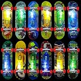 Joycabin 12 Stück LED Finger Skateboard, Finger Skateboard Leuchtspielzeug...