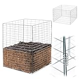 KADAX Metall Komposter 450 Liter, 70x70x90 cm, Gartenkomposter aus Metallgitter,...