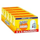 Swiffer Staubmagnet Nachfüllpackung, 25 Tücher (5×5), Fängt Und Schließt...
