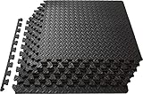 Meisterhome 60x60x1cm - 15 Stuck - 5.40 m² - Schwarz Schutzmatten Set...