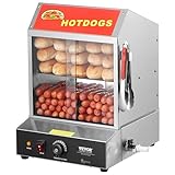 VEVOR Hot Dog Dampfgarer, 27 L, 2-stufiger Hütten-Dampfgarer, Elektrischer...