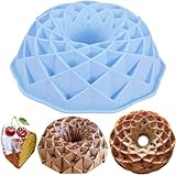 Yueser Gugelhupfform Silikon - Antihaft Backform für Kuchen, 23cm/9 Zoll, Blau
