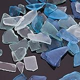 Gukasxi 300g Bunte Seeglas Deko 4 Farben Gemischt Seeglas dekoratives Akzent...