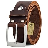 LINDENMANN Gürtel Herren Büffelleder 40 mm braun, Farbe/Color:braun, Size...