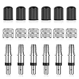 Flintronic Fahrradventil, 6 Stück Fahrradventil Adapter, Fahrrad Ventilkappe,...