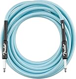 Fender Professional Series Tweed Instrument Cable, 15', Daphne Blue