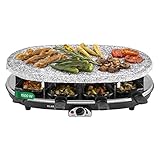 Klarstein Raclette-Tischgrill für 8 Personen mit Steinplatte, Großer , 1500W...