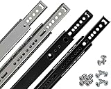 Neuhall Schubladenschienen 27mm Länge: 310mm (2 Stück) Stahl Schienen für...