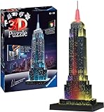 Ravensburger 3D Puzzle Empire State Building bei Nacht, für Kinder und...