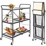 ONVAYA® Küchenwagen James klappbar | Servierwagen klappbar | Etagenwagen |...