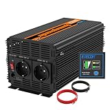 EDECOA Wechselrichter 2000w 24v 230v Spannungswandler mit Neuer Fernbedienung 2X...