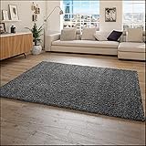 Paco Home Hochflor Teppich Wohnzimmer Shaggy Langflor Modern Einfarbig Ohne...