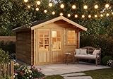 Alpholz Gartenhaus Palermo Gartenhaus aus Holz, Holzhaus mit 28 mm Wandstärke,...