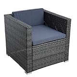 ESTEXO Polyrattan Gartensessel Loungesessel Rattan Lounge Sessel Gartenstuhl...