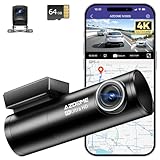 AZDOME Dashcam Auto Vorne Hinten 4K+1080P, WiFi GPS Dash Cam, Autokamera mit 64G...