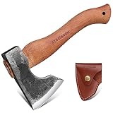 Freelander Axt-Survival Beil Handgeschmiedet, Handbeil 28CM Axt Holz Spalten mit...