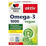 Doppelherz Omega-3 1000 vegan - Hochdosierte Omega-3-Fettsäuren EPA & DHA aus...