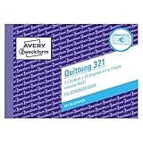 AVERY Zweckform 321 Quittungsblock (A6 quer, 2x50 Blatt, mit Durchschlag,...