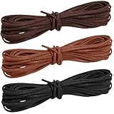 Lederband für Ketten,3 Rollen Lederband 3mm,Lederschnur Lederbänder...