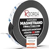 Reorda® Magnetband selbstklebend I Höchstmögliche Haftkraft durch stärksten...