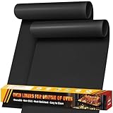 Dauerbackfolie für Backofen Hitzebeständig, 2 Stk 40x60cm Große Ofeneinlagen,...