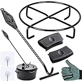 Deckelheber Dutch Oven Haken, 42CM Griffhaken und Feuertopf Deckelheber,...