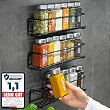 DEKOFY® Gewürzregal mit 18 Gläsern - zum Aufhängen für Wand & Schranktür -...