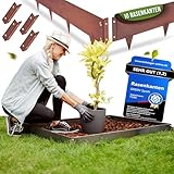 GREEN Spark Cortenstahl Rasenkante [Schneckenabweisend] mit Berührschutz | 10x...