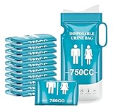 YSWOVUO 12 Stück Urinbeutel für Unterwegs Tasche, 750ml Pinkelbeutel für...