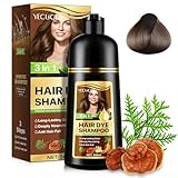 Haarfärbeshampoo, Natürliches Sofort Haarfarben Shampoo 3 in 1 Hair Dye...
