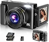 Digitalkamera,4K 48MP Fotokamera Autofokus mit 32G Karte, Vlogging Kamera mit 3...
