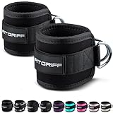 Fitgriff® Fußschlaufen V1 (gepolstert) - für Fitness Training am Kabelzug -...