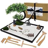 LuXianYS Japanischer Zen-Garten für den Schreibtisch,12x8 Zoll Home...