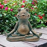 Yeomoo Meditation Yoga Frosch Figuren Gartendeko für Draußen,Zen Garten Frog...