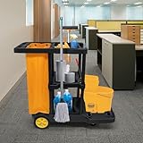 mosegor Putzwagen Reinigungswagen Profi, Reinigungswagen mit 65L Tasche,4 Rollen...