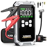 YUSMAN Starthilfe Powerbank mit 150PSI Kompressor, 6000A 12V Car Starthilfe...