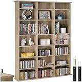 tectake® CD Regal, DVD Regal, Medienregal CD Ständer, Raumteiler Schrank mit...