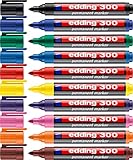 edding 300 Permanentmarker - 10 Farben - 10 Stifte - Rund-Spitze 1,5-3mm -...