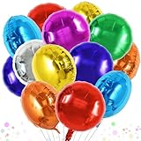 DecoGlee 30 Stück 45,7 cm große, bunte runde Folienballons mit großen, bunten...