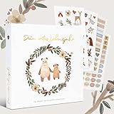 Liebevolles Babyalbum Mein Erstes Jahr ab Schwangerschaft - Premium Fotoalbum...