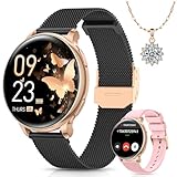 Sanorum Smartwatch Damen, 1.27' HD Screen Armbanduhr mit Telefonfunktion 120+...